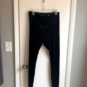 Lysse velvet leggings with front seams, L